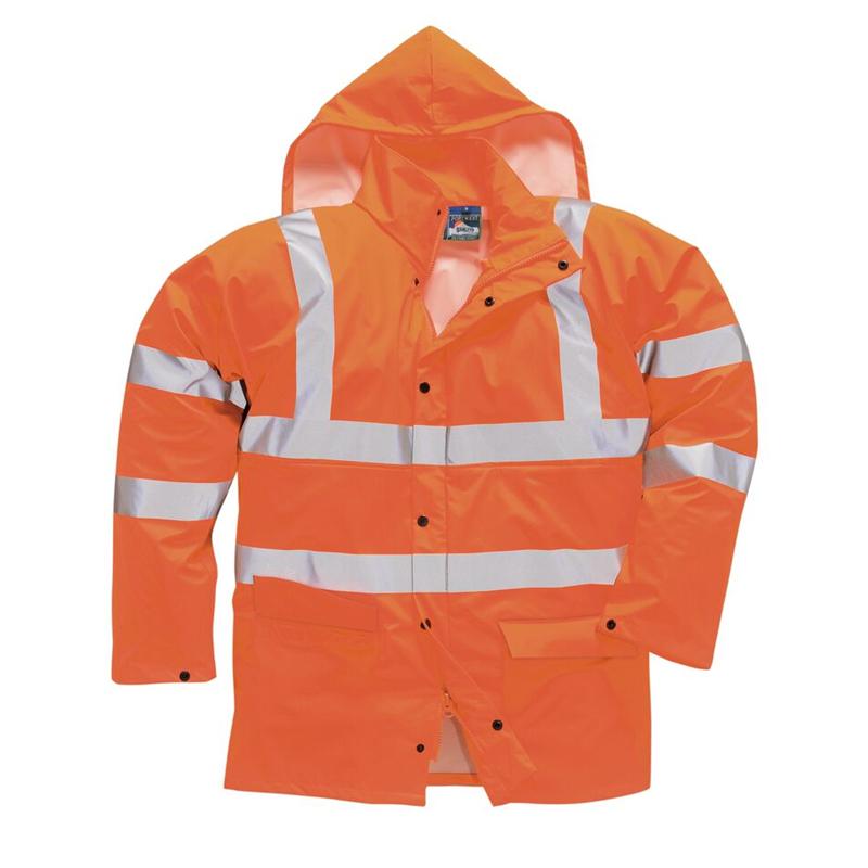 L Orange Portwest RT50 Sealtex Ultra Hi-Vis Waterproof Unlined Jacket